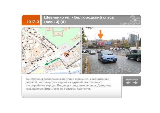 Фото рекламної площини за адресою Шевченко ул., 20 - Белгородский спуск "Мегабанк" (левый)  (А)