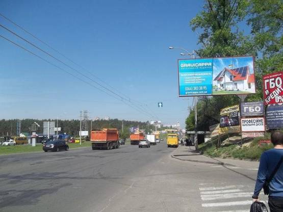 Фото рекламної площини за адресою Большая Кольцевая дорога,/ ул.Янтарна, 4 в сторону просп.Победы(от ТЦ "Диамант", ТЦ "4room")