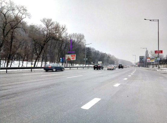 Фото рекламной плоскости по адресу Надднепрянское шоссе, 140 м до моста Патона, направление в центр