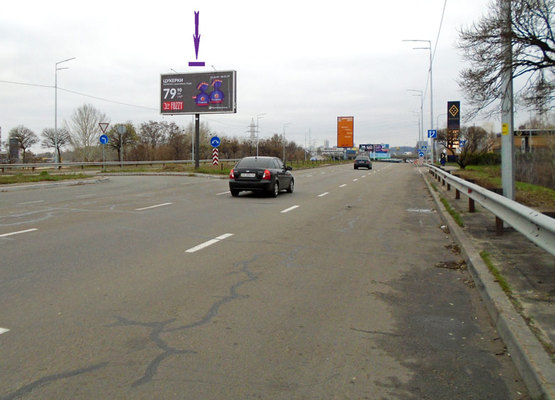 Фото рекламной плоскости по адресу пр. Оболонський  у напрямку Петрівки