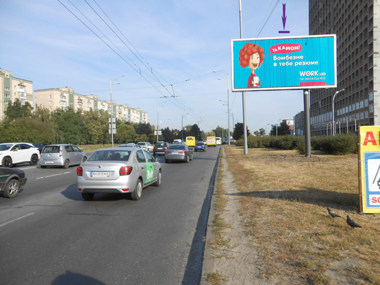 Фото рекламной плоскости по адресу ул. Братиславская,48-Б ,напротив Эпицентра