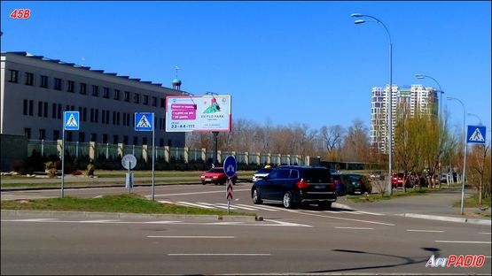 Фото рекламной плоскости по адресу Ник.-Слободская, от МВЦ к ЖК "Русановская гавань"