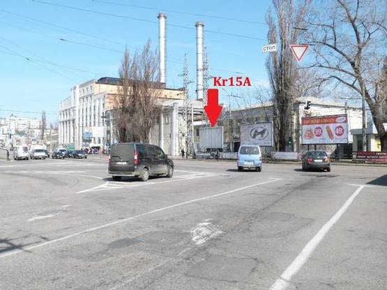 Фото рекламной плоскости по адресу просп. Свободы (ул.60л.Октября), 8а, перекр. с ул. Троицкой (Красина) и ул. Хорольской, возле Электростанции, напротив супермаркета «АТБ»