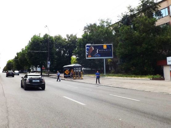Фото рекламної площини за адресою пр.О.Поля,46/пр.Кирова, 46 движение к ул.Титова, к ТЦ Славутич, к ТЦ Апполо