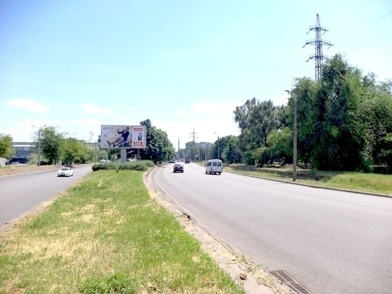 Фото рекламной плоскости по адресу вул. Січеславська Набережна, Амурський міст, район річкового вокзалу, до центру (Беклайт 4х8)/ул. Набережная Ленина, Амурский мост, район речного вокзала, в центр (бэклайт 4х8)