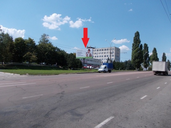 Фото рекламної площини за адресою Курский просп., 147, (Завод насосов и компрессоров, Арт-студія "Декор для нас", "СВТК-Сумы"), в направл. из города