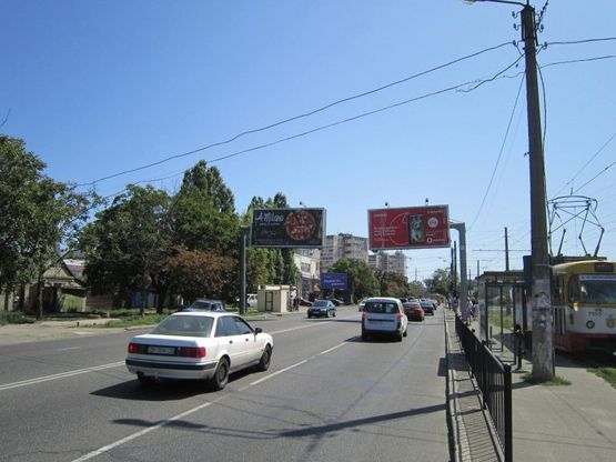 Фото рекламної площини за адресою 5 ст. Люстдорфской дор. - ул. Китобойная 110 (из города правый призма)