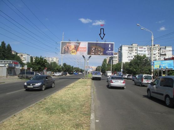 Фото рекламной плоскости по адресу просп. Академика Глушко - Золотой дюк (призма правая)