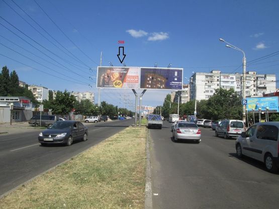 Фото рекламной плоскости по адресу просп. Академика Глушко - Золотой дюк (призма левая)