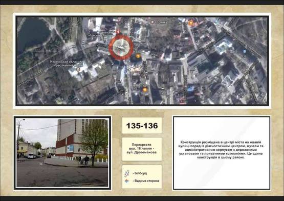 Фото рекламной плоскости по адресу вул.16 липня, Діагностичний центр лівий