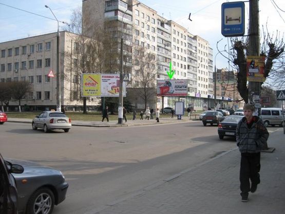 Фото рекламной плоскости по адресу ул.Кочерги 6 (центр города, м-н КЮЗ, рядом р-к Житний)