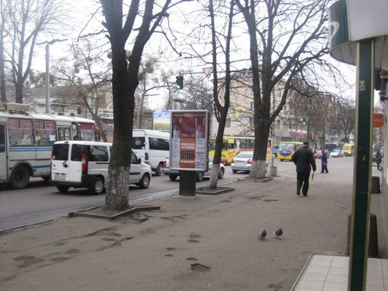 Фото рекламной плоскости по адресу ул. Тетральная (м-н Визит)