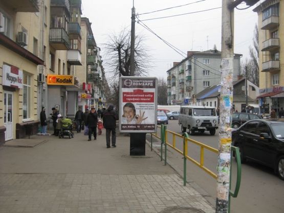 Фото рекламной плоскости по адресу ул. Хлебная (м-н Снежка, р-к Житний)