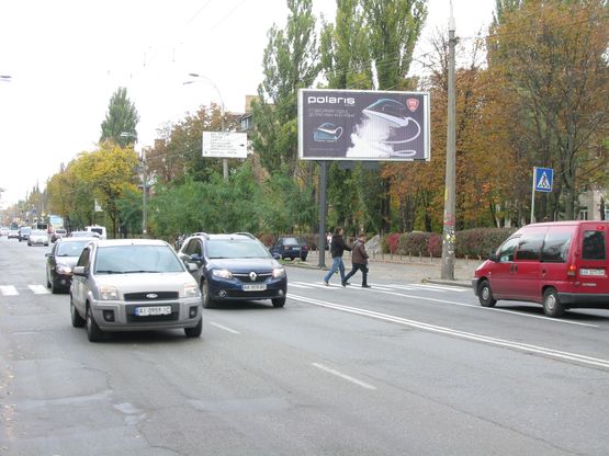 Фото рекламной плоскости по адресу Щербаківського вул, 70 у напрямку вул. Стеценка