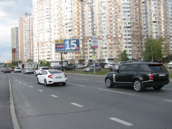 Фото рекламной плоскости по адресу Григоренка пр., 1 / вул. Олени Пчілки к напрямку вул. Здолбунівська