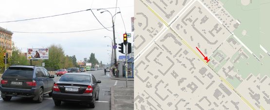 Фото рекламной плоскости по адресу Харківське шосе, 121/3  - навпроти універсама "Київ"