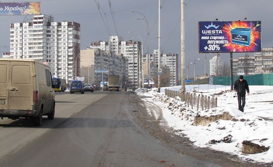 Фото рекламной плоскости по адресу Полярная/200 м к ул.Майорова (А) на пл.Шевченко (А1) (призма)