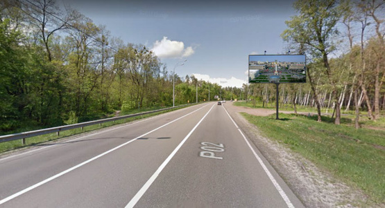 Фото рекламной плоскости по адресу Мінське шосе (Р02), міська смуга, рух в напрямку Нові Петрівці