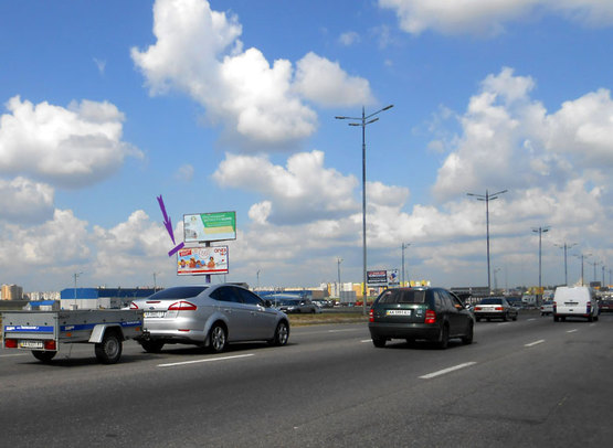 Фото рекламної площини за адресою Кольцевая дорога, Жулянский путепровод, направл. на Святошин (нижняя пл.)