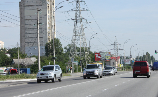 Фото рекламной плоскости по адресу Набережная -ул. Киевская направление из Киева