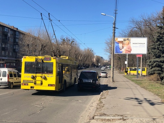 Фото рекламної площини за адресою Пр-т Отрадный (напротив дома №40), на перекрестке. Офисный центр ЖК Фундамент, КиевГорСтрой ЖК Отрада, ресторан Сыто-Пьяно