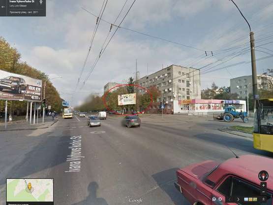 Фото рекламной плоскости по адресу Виговського -  Кульчицької