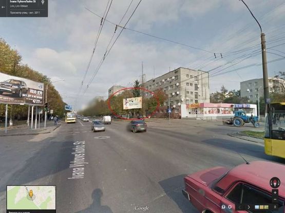 Фото рекламной плоскости по адресу Виговського -  Кульчицької