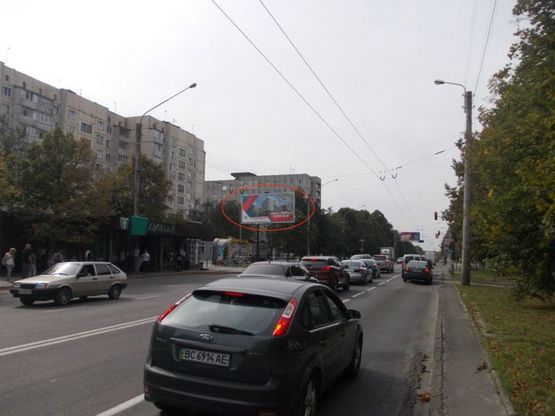 Фото рекламної площини за адресою Володимира Великого напроти вул. Боткіна