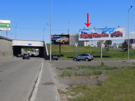 Фото рекламної площини за адресою Патона мост, выезд со стор. Днепровской наб., левая