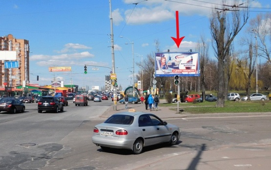 Фото рекламной плоскости по адресу Палладина Академика пр-т, возле б-ра Вернадского, дорога на Пуща-Водицу