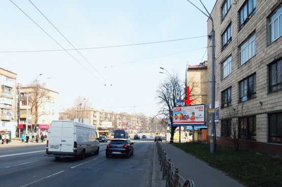 Фото рекламної площини за адресою Телиги Е. ул.8, ул.Дорогожицкая, от ст.м.Шулявская, к ст.м.Дорогожичи