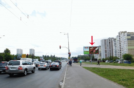 Фото рекламной плоскости по адресу Палладина Академика пр-т, в сторону ст.м.Академгородок, к пр-ту Победы