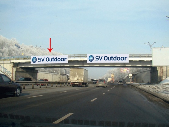 Фото рекламної площини за адресою Путепровод А на пересечении Дружбы Народов бул. и Надднепрянского шоссе (со стороны ст.м. Днепр) в направлении центра, слева