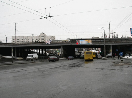 Фото рекламной плоскости по адресу Индустриальная ул./ Борщаговская ул., к Севастопольской пл.