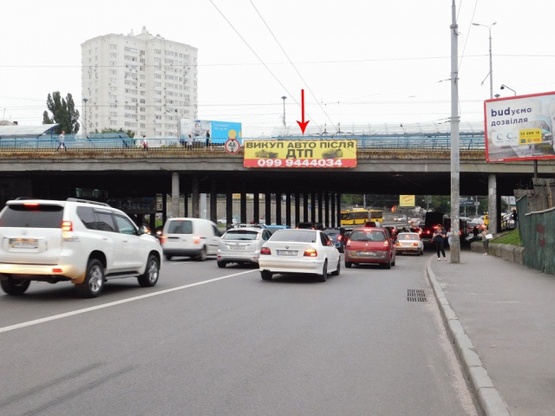 Фото рекламной плоскости по адресу Индустриальная ул./ Борщаговская ул., к пр-т Победы