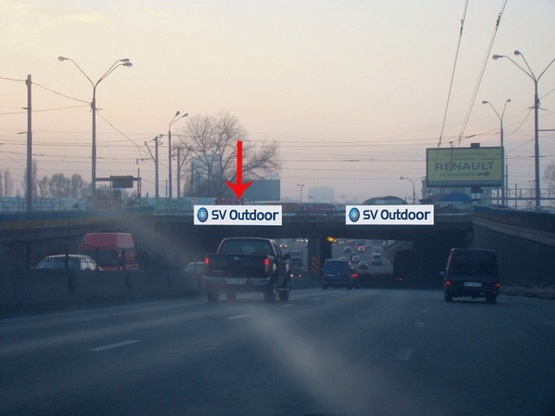 Фото рекламної площини за адресою Бандеры Степана пр-т, Вербовая ул., от Тульской пл., от "Петровки"