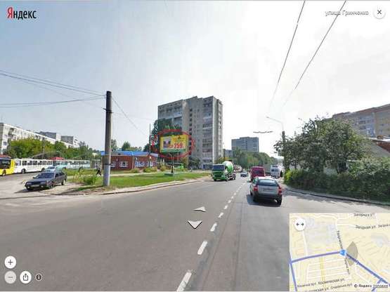 Фото рекламной плоскости по адресу Грінченка - вул. Гетьмана Мазепи (до зупинки тролейбуса) В