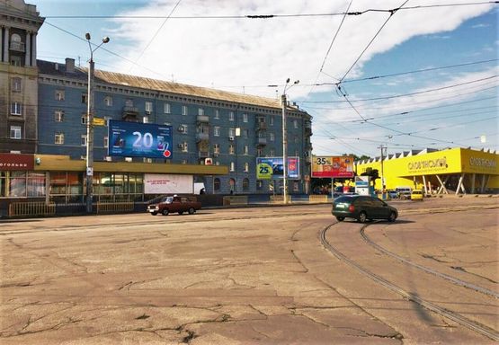 Фото рекламной плоскости по адресу Карла Маркса пр. - Петровского пл.