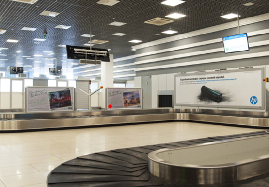 Фото рекламной плоскости по адресу Зал получения багажа, 1 этаж (Терминал А)