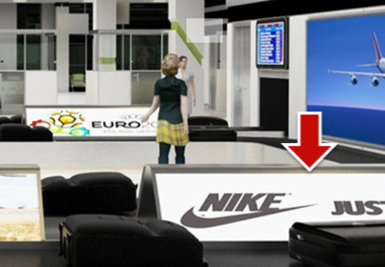 Фото рекламної площини за адресою Зал получения багажа, 1 этаж (Терминал А)