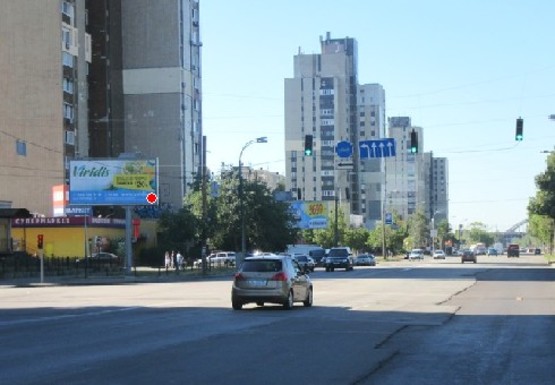 Фото рекламної площини за адресою Днепровская набережная - Павла Тычины пр.