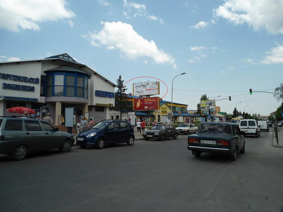 Фото рекламної площини за адресою Стебницька№1 (ринок, ІнтексМаркет) Б верхній