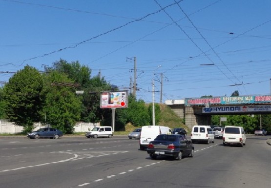 Фото рекламной плоскости по адресу Брацлавская ул. - Привокзальная ул. - Лебединского ул.