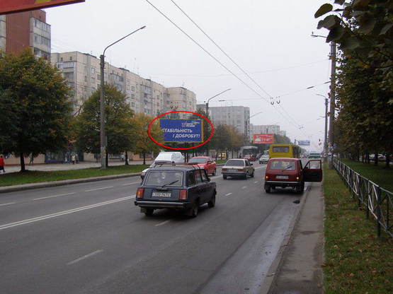 Фото рекламной плоскости по адресу Володимира Великого, 110 (до вул. Кульпарківської, сторона  Б)