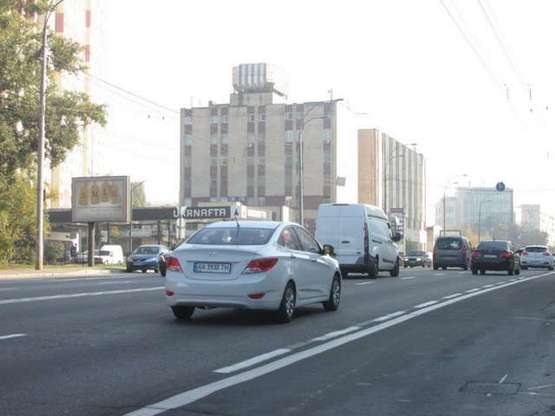 Фото рекламної площини за адресою Лобановського Валерія просп. (Червонозоряний просп.), №1 від АЗС (в направл. Деміївської пл.)
