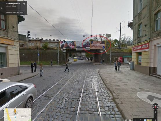 Фото рекламной плоскости по адресу Замарстинівська (міст) до центру, правий