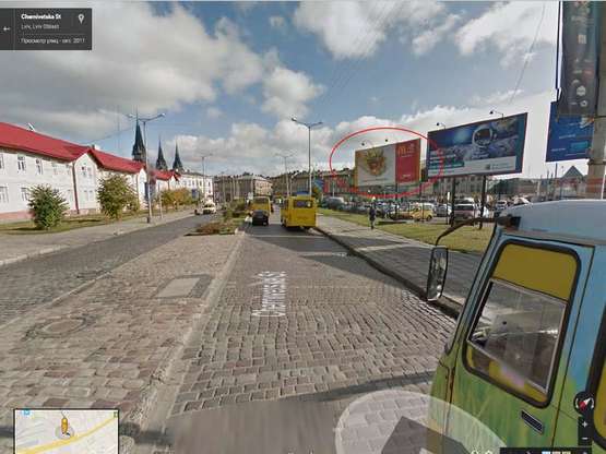 Фото рекламной плоскости по адресу Чернівецька К6 -  Городоцька ( прим вокзал) А