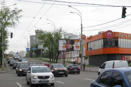 Фото рекламної площини за адресою Будівельників вул. - Попудренка вул.