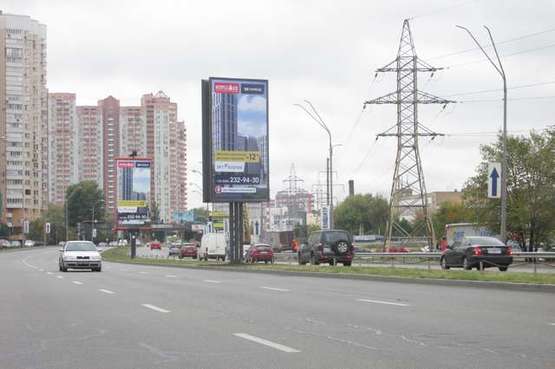 Фото рекламної площини за адресою Саперно-Слобідська вул., 104 на розподілювачі №1 (в напрямку Науки просп.)