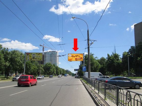 Фото рекламной плоскости по адресу Героев Сталинграда пр., 136В, в сторону Московский пр.